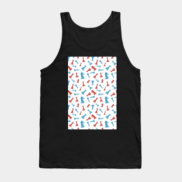 Watercolor Chess Pieces Tank Top by MSBoydston